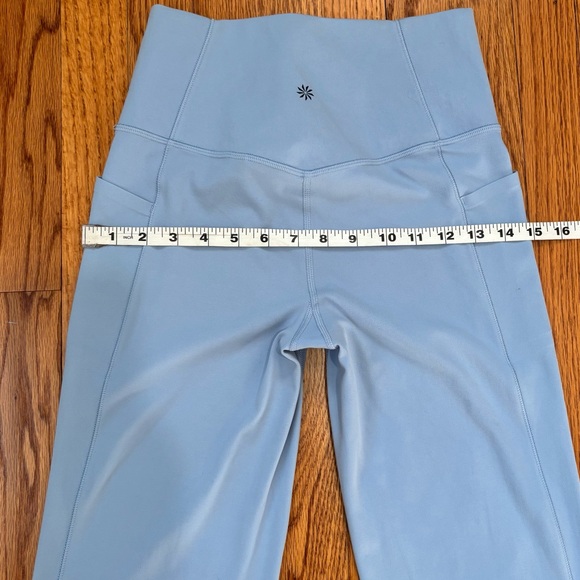 ATHLETA legging salutation stash flare leg baby blue high rise pull on yoga pant - Picture 14 of 16